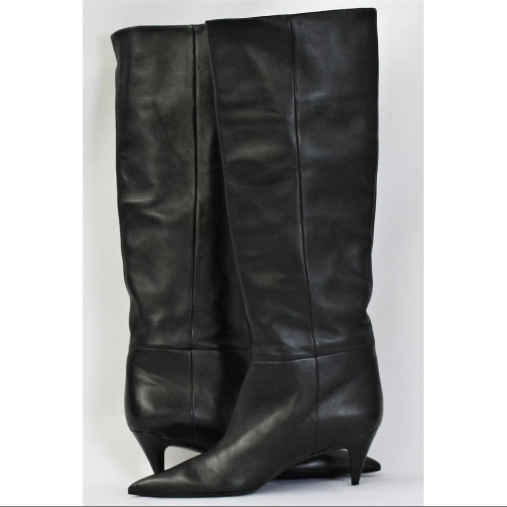 Saint Laurent Charlotte 55 Black Boots Size 42